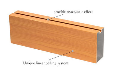 Pannello per soffitti di alluminio variopinto di forma di U, bastone del candeliere sulle mattonelle del soffitto